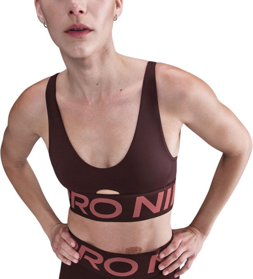 Сутиен Nike Nike Pro Indy Plunge Medium Support Sports Bra Кафяво | hf7324-652