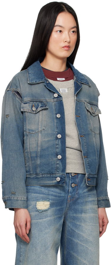 Яке Maison Margiela MM6 Maison Margiela Faded Denim Jacket Синьо | S52AM0319 M30017, 1