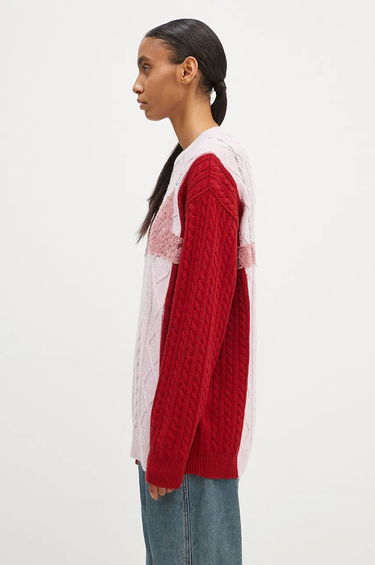 Пуловер Andersson Bell Lace Lingerie Boyfriend-Fit Knit Sweater Розово | atb1183w, 1