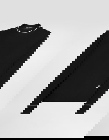 Пуловер Dolce & Gabbana Dolce & Gabbana Wool Pullover with Contrasting Trim Черно | GXX02ZJDVBSN0000, 0