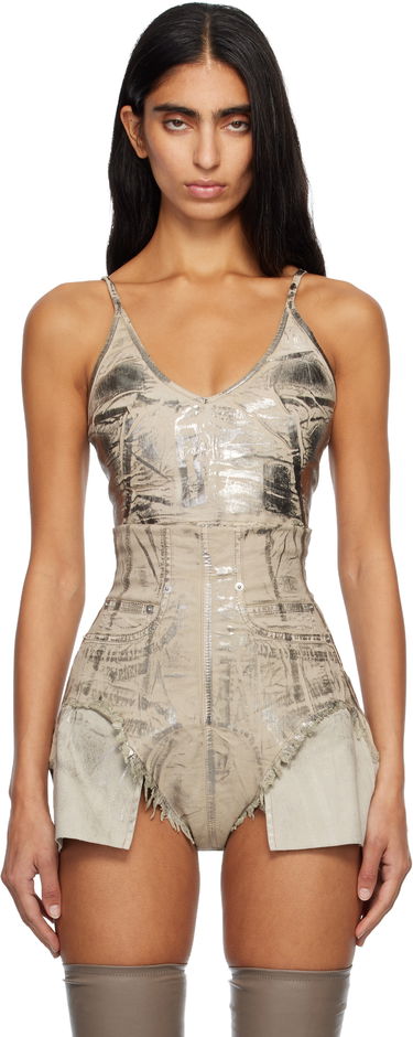 Потник Rick Owens DRKSHDW Concordians Foil Denim Camisole Металик | DS02E7132 SDPF, 0