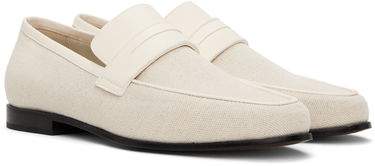 Облекло TOTEME TOTEME 'The Canvas' Penny Loafers Бяло | 233-8014-855, 3