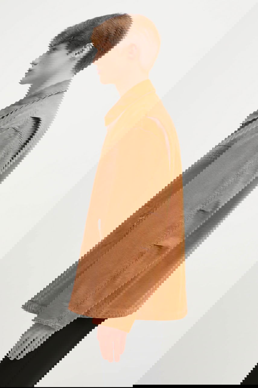 Яке Maison Margiela MM6 Maison Margiela Collared Full-zip Utility Jacket Кафяво | SH0AM0048, 1