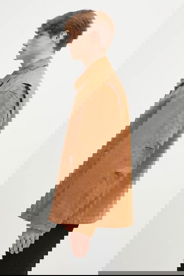 Яке Maison Margiela MM6 Maison Margiela Collared Full-zip Utility Jacket Кафяво | SH0AM0048, 1