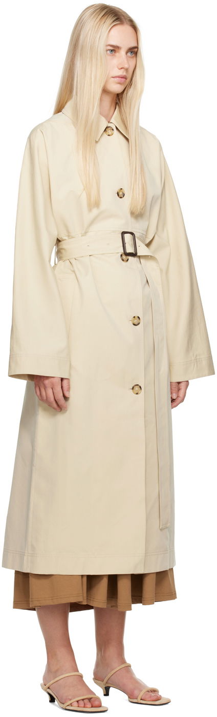 Тренчкот TOTEME Tumbled Trench Coat Бежово | 243-WRO0127-FB0197, 1