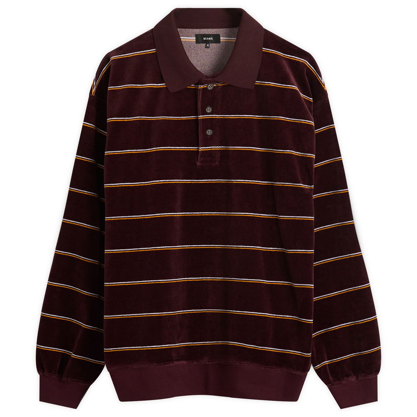 Поло тениска BEAMS Velour Border Stripe Polo Многоцветен | 1112-0212-639-39