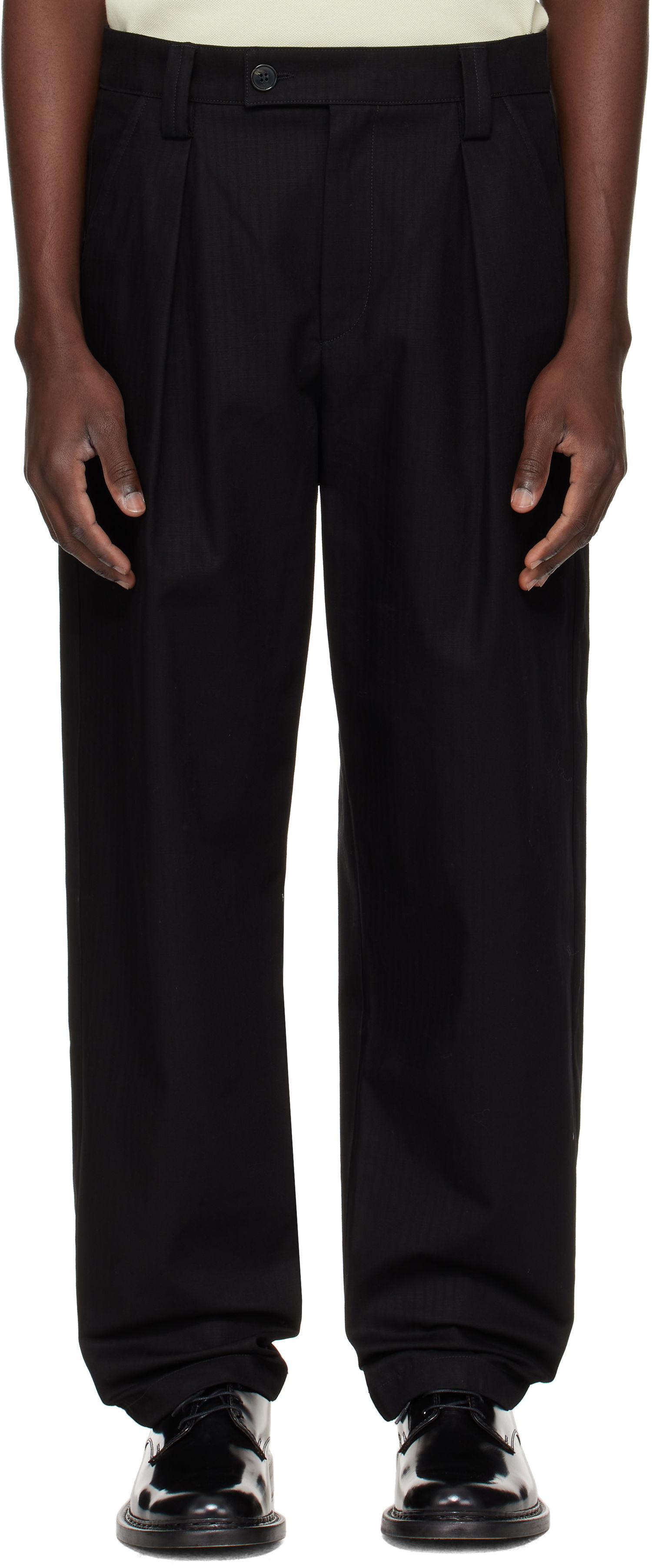 Панталони A.P.C. A.P.C. Renato Pleated Trousers Черно | COHHW-H08428, 0