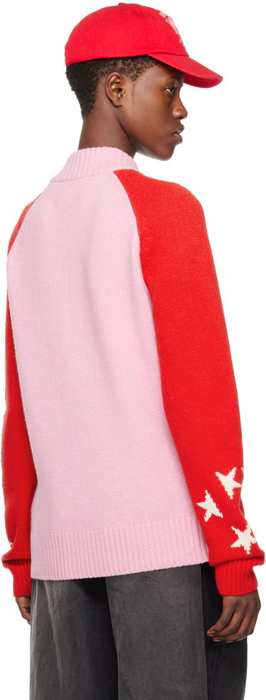 Пуловер We11done We11done Zip Cardigan with Stars Розово | WD-KJ0-24-620-U-LP, 2