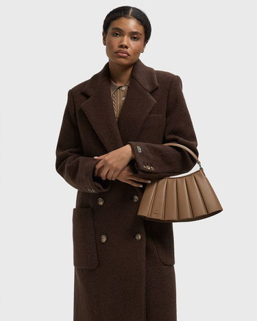 Чанта през рамо Lacoste Lenglen Pleated Shoulder Bag Кафяво | NU5011DP-T15, 2