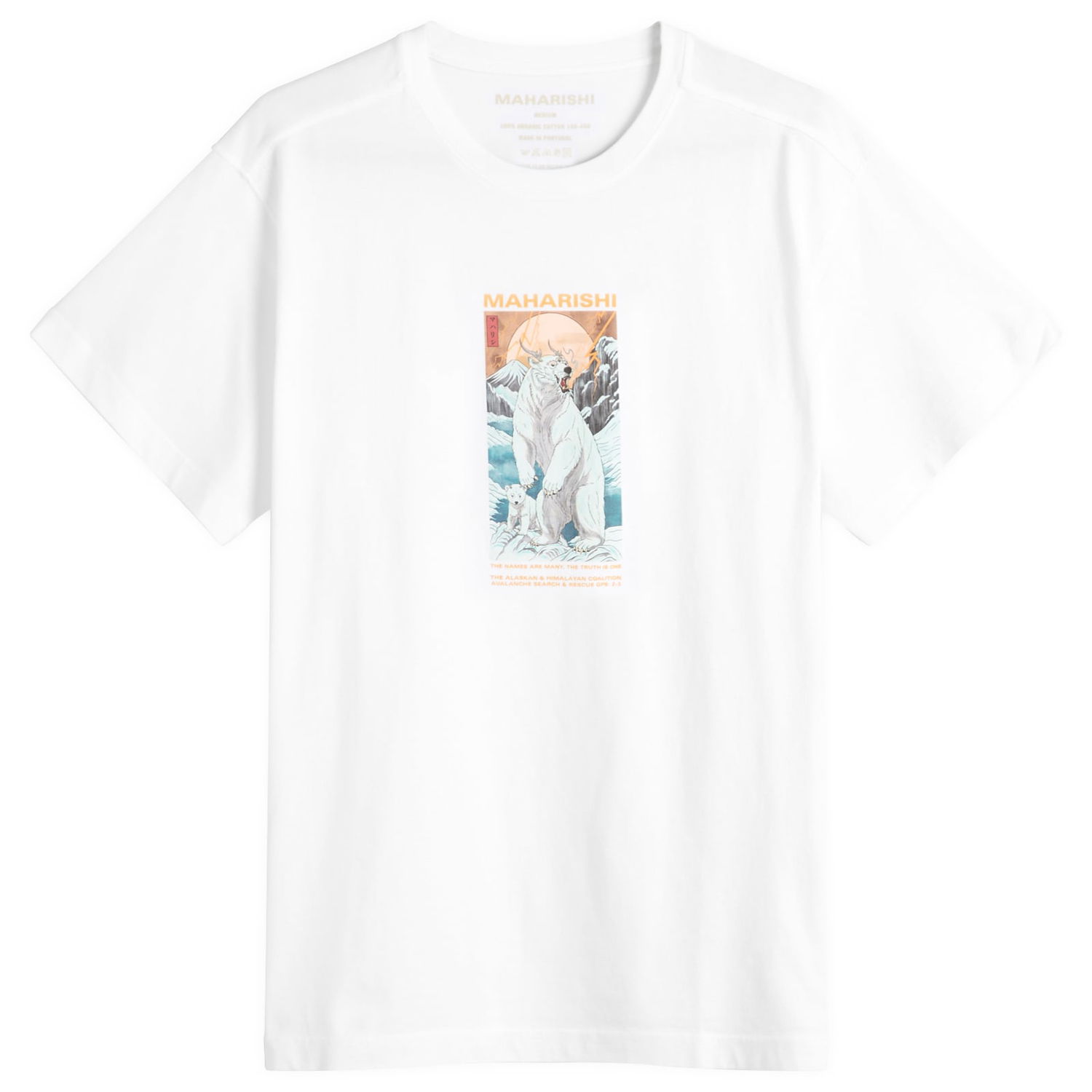 Тениска Maharishi Alaskan Polar Bears Graphic T-Shirt, Size Large Бяло | 2211-WHT, 0