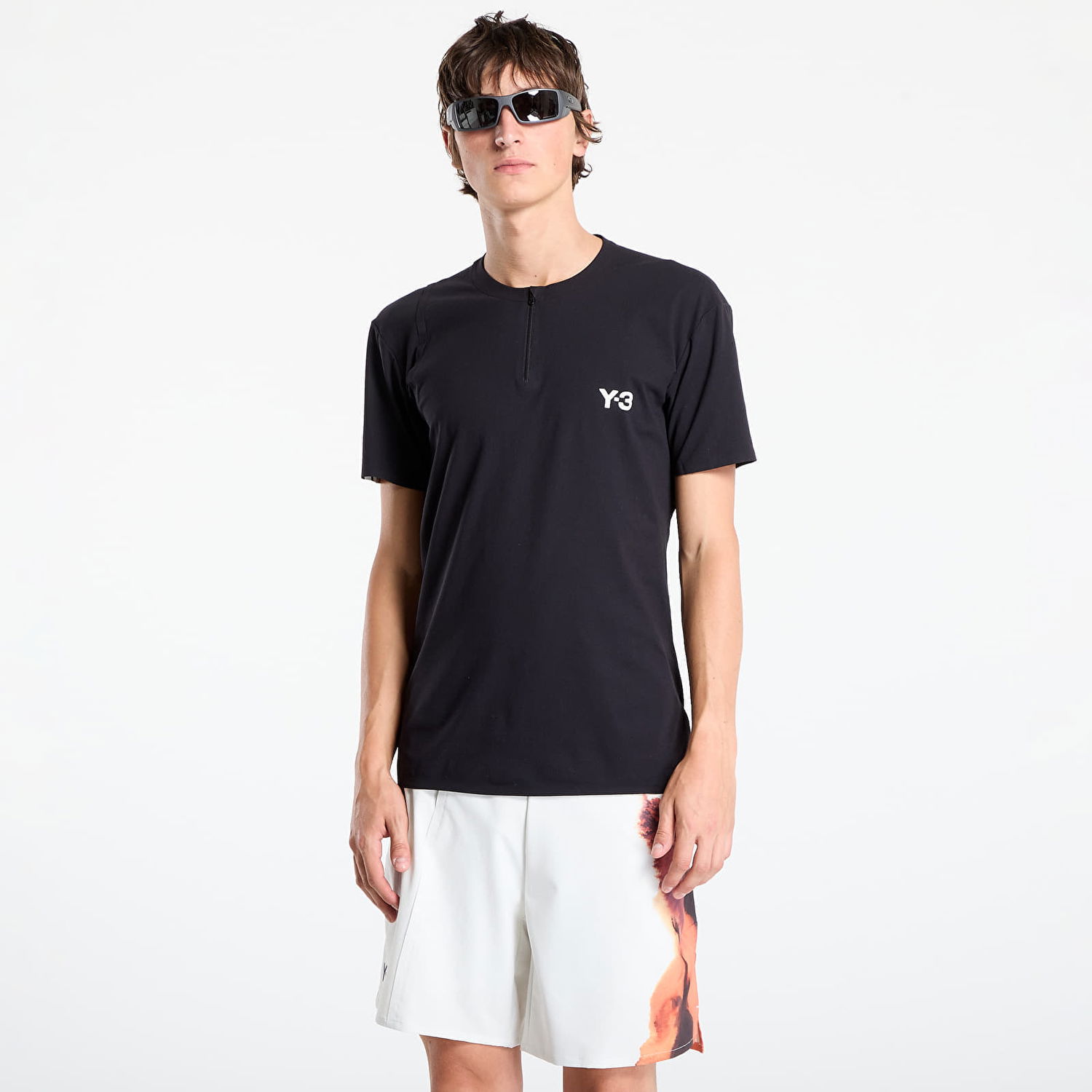 Тениска Y-3 Y-3 Zip Tee Черно | JY6946, 0
