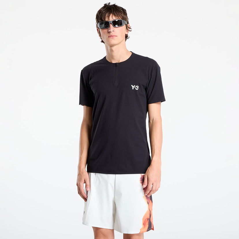 Тениска Y-3 Y-3 Zip Tee Черно | JY6946
