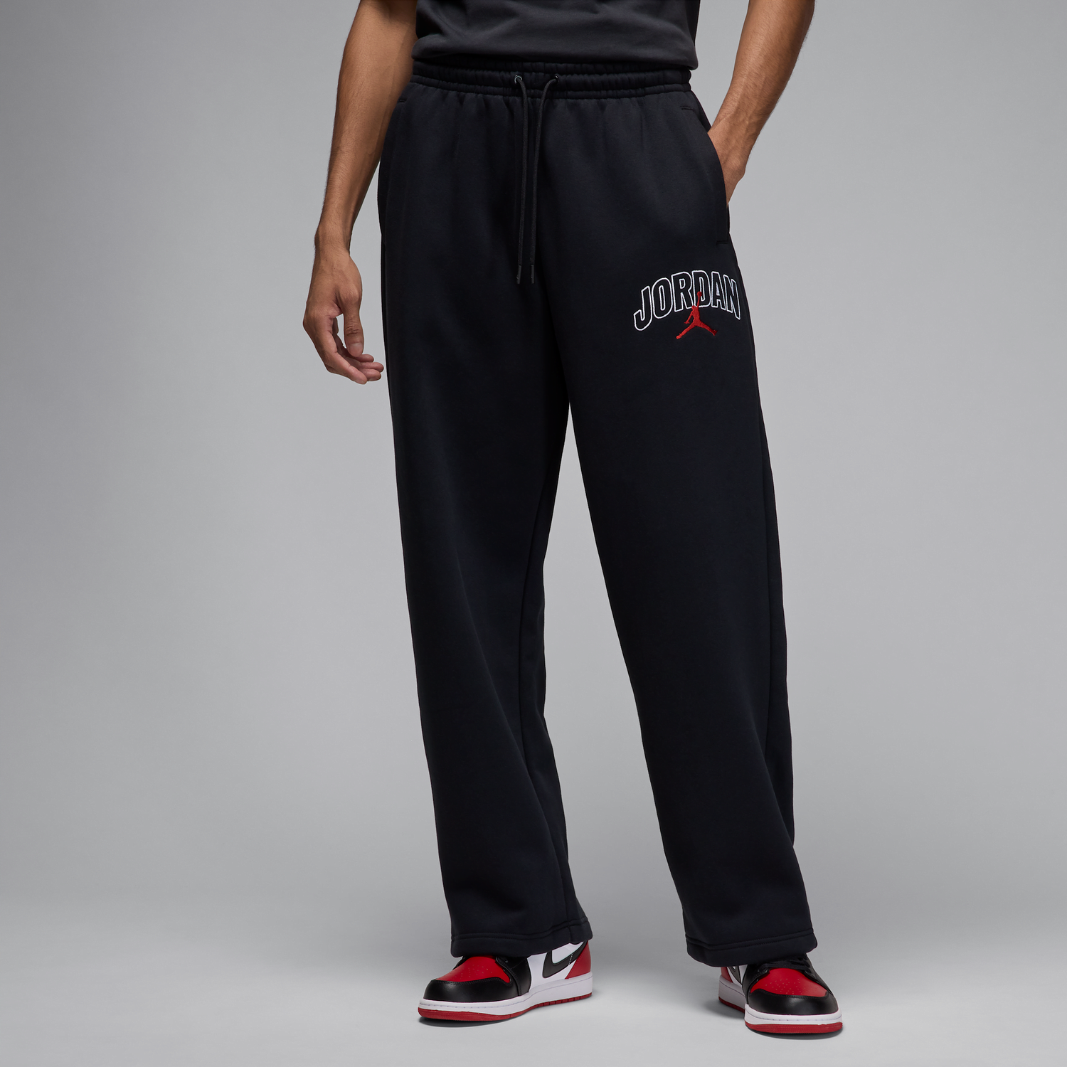 Спортни панталони Jordan Jordan Brooklyn Fleece Cuffless Pants Черно | IB7243-010, 0