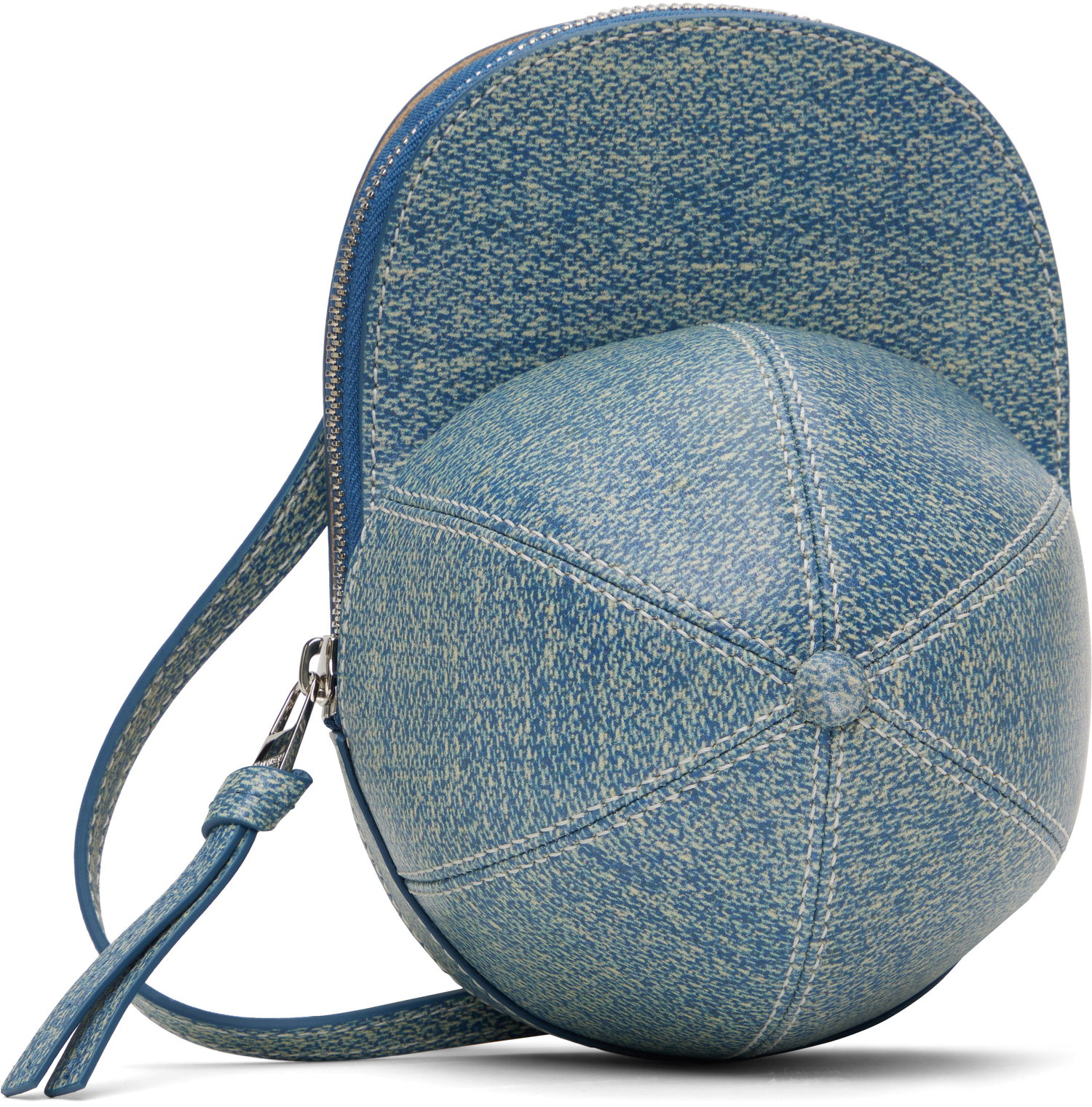 Чанта през рамо JW Anderson JW Anderson Medium Cap Leather Crossbody Bag Синьо | HB0230-LA0362, 1