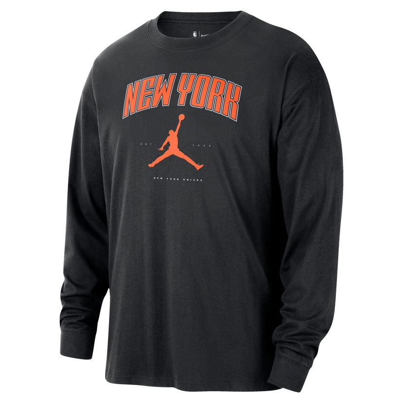 Тениска Jordan NBA New York Knicks Essential Long-Sleeve Tee Черно | HV5475-010