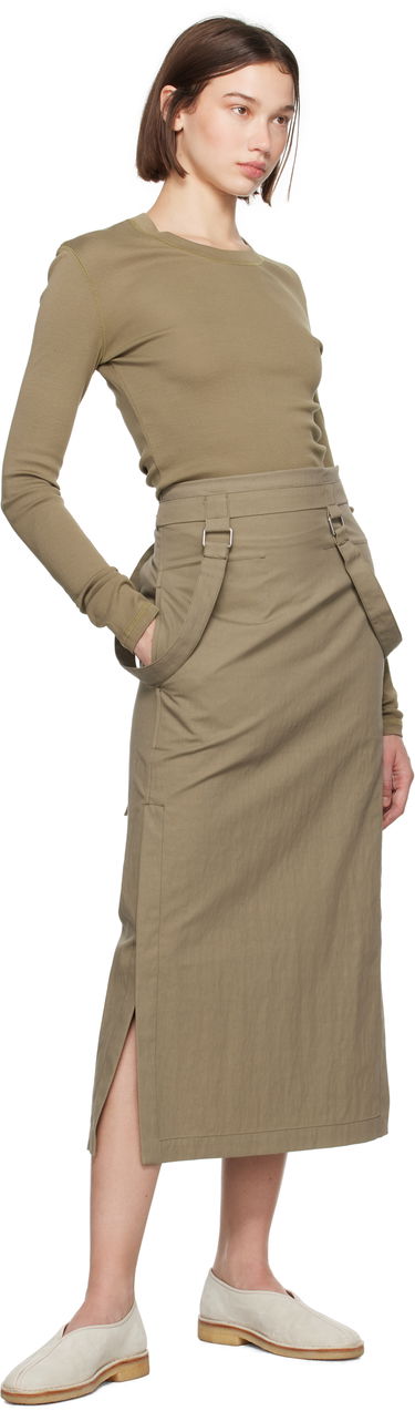 Пола LEMAIRE Lemaire Straps Midi Skirt Кафяво | SK1036 LF1228, 3