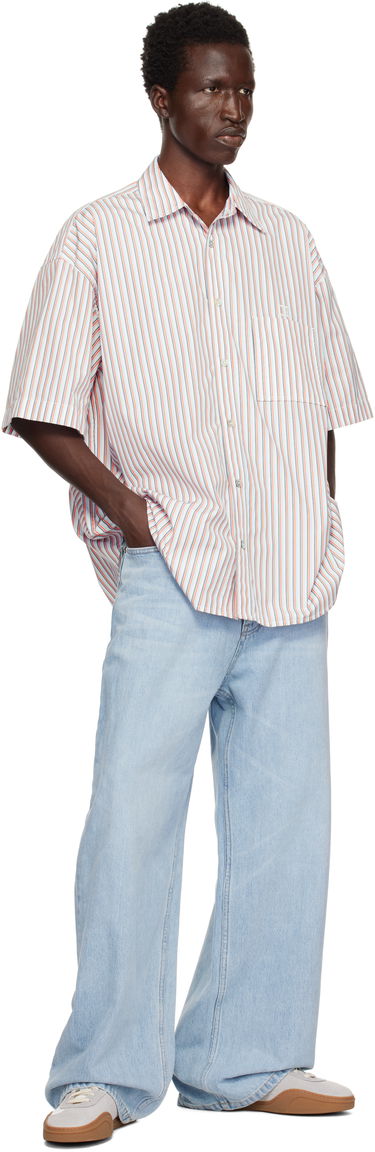 Риза WOOYOUNGMI WOOYOUNGMI Striped Short Sleeve Shirt Бяло | W243SH01, 3