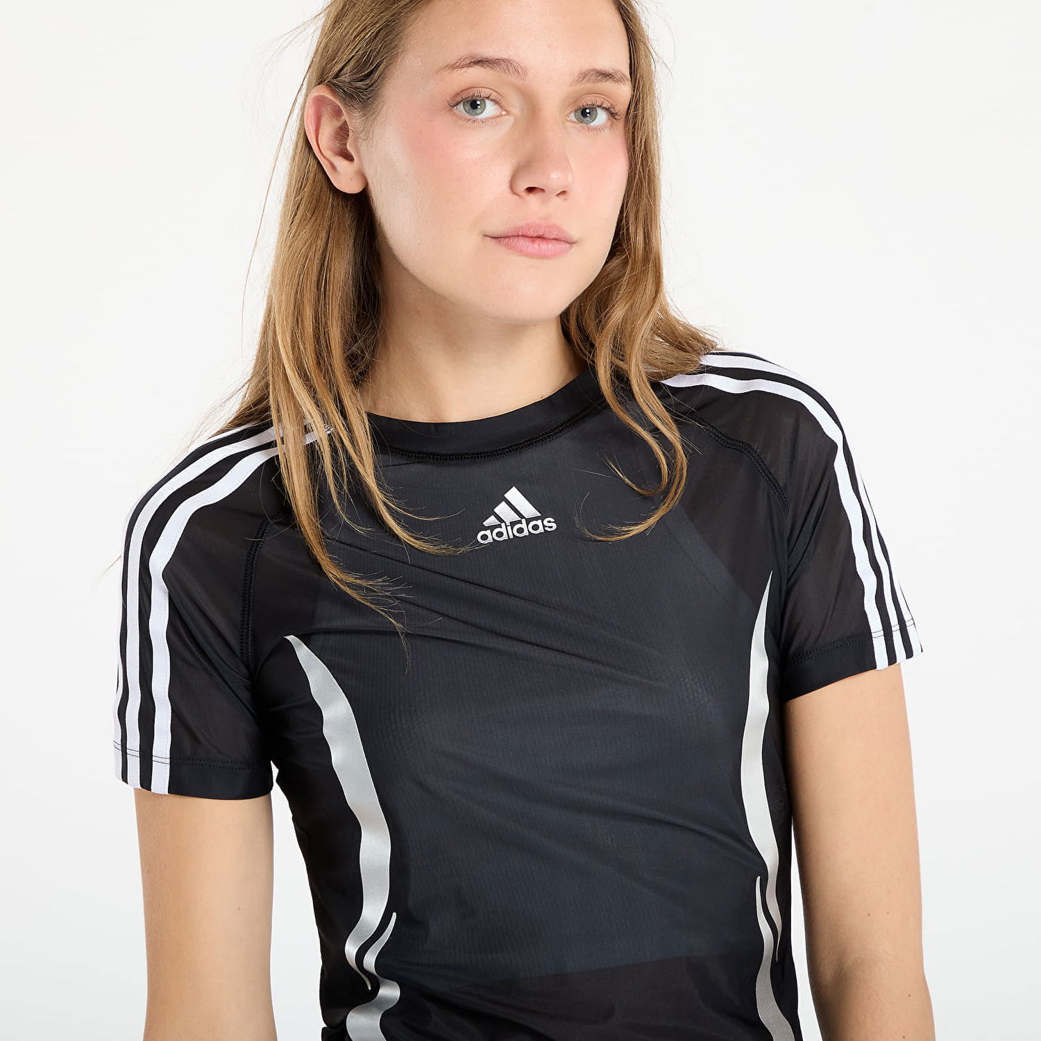 Тениска adidas Originals Adilenium Season 4 Teamgeist Tight Sheer Jersey T-Shirt Черно | KE9795, 1
