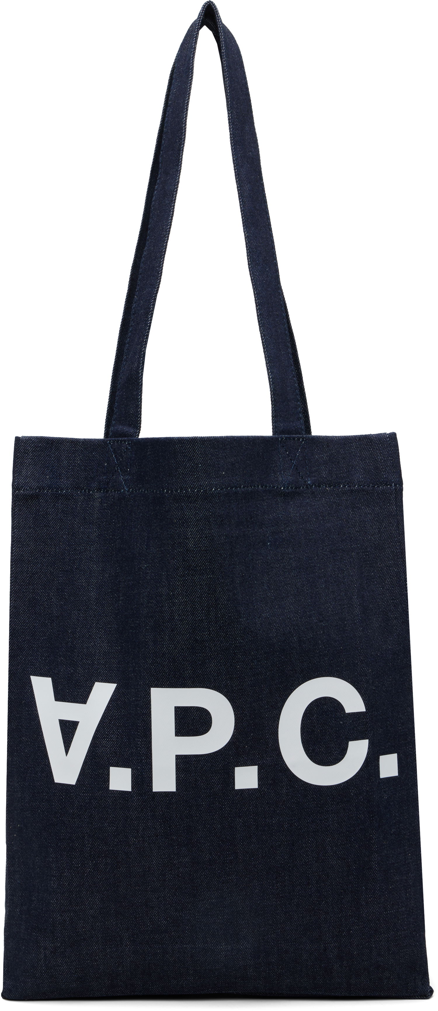 Голяма пазарска чанта A.P.C. A.P.C. Laure Denim Tote Bag Тъмно синьо | COHIZ-M61445, 0