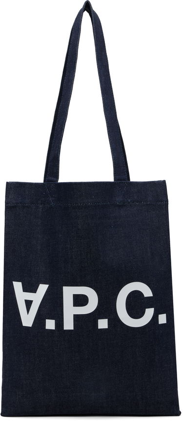 Голяма пазарска чанта A.P.C. A.P.C. Laure Denim Tote Bag Тъмно синьо | COHIZ-M61445, 0