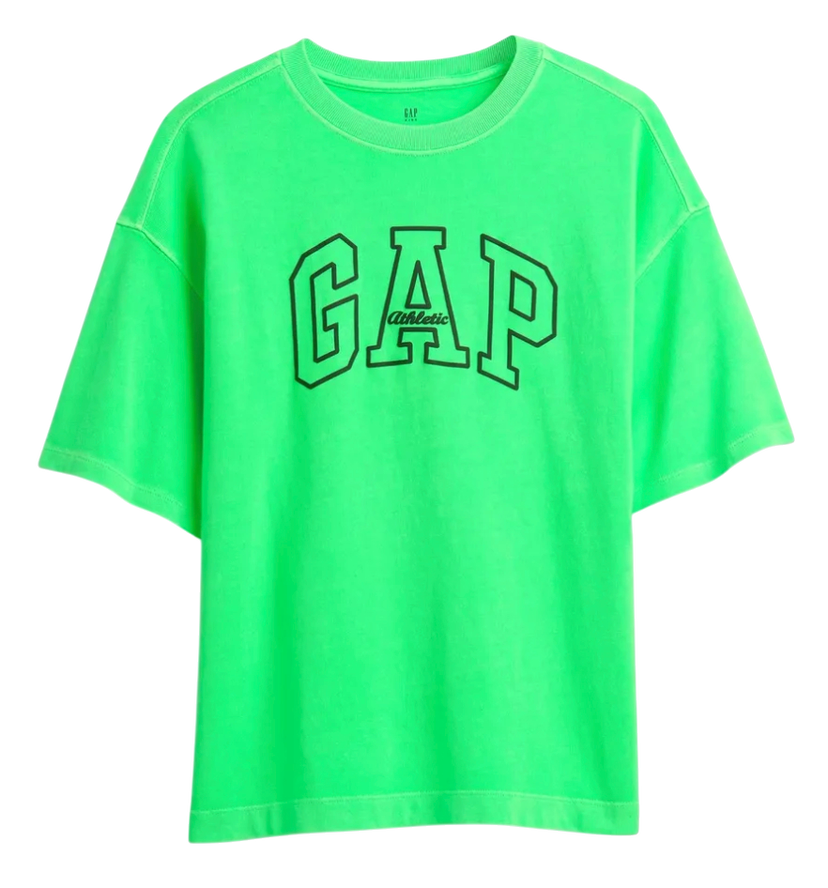Тениска GAP T-Shirt Heavyweight Athletic Logo Зелено | 780335-01