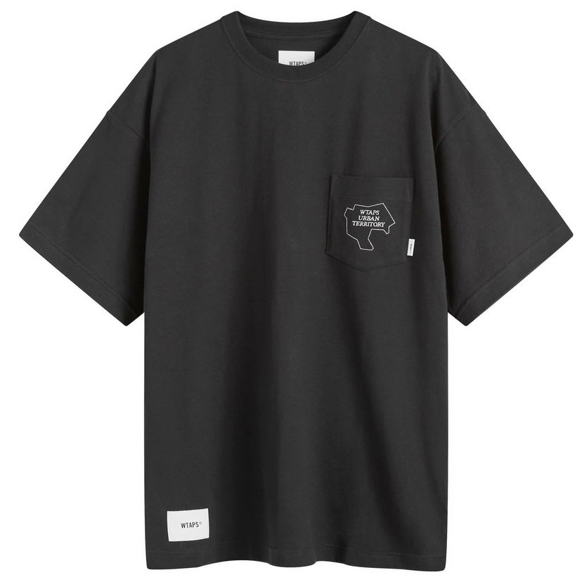 Тениска WTAPS 32 Map Printed Pocket T-Shirt Черно | 241ATDT-CSM32-BLK