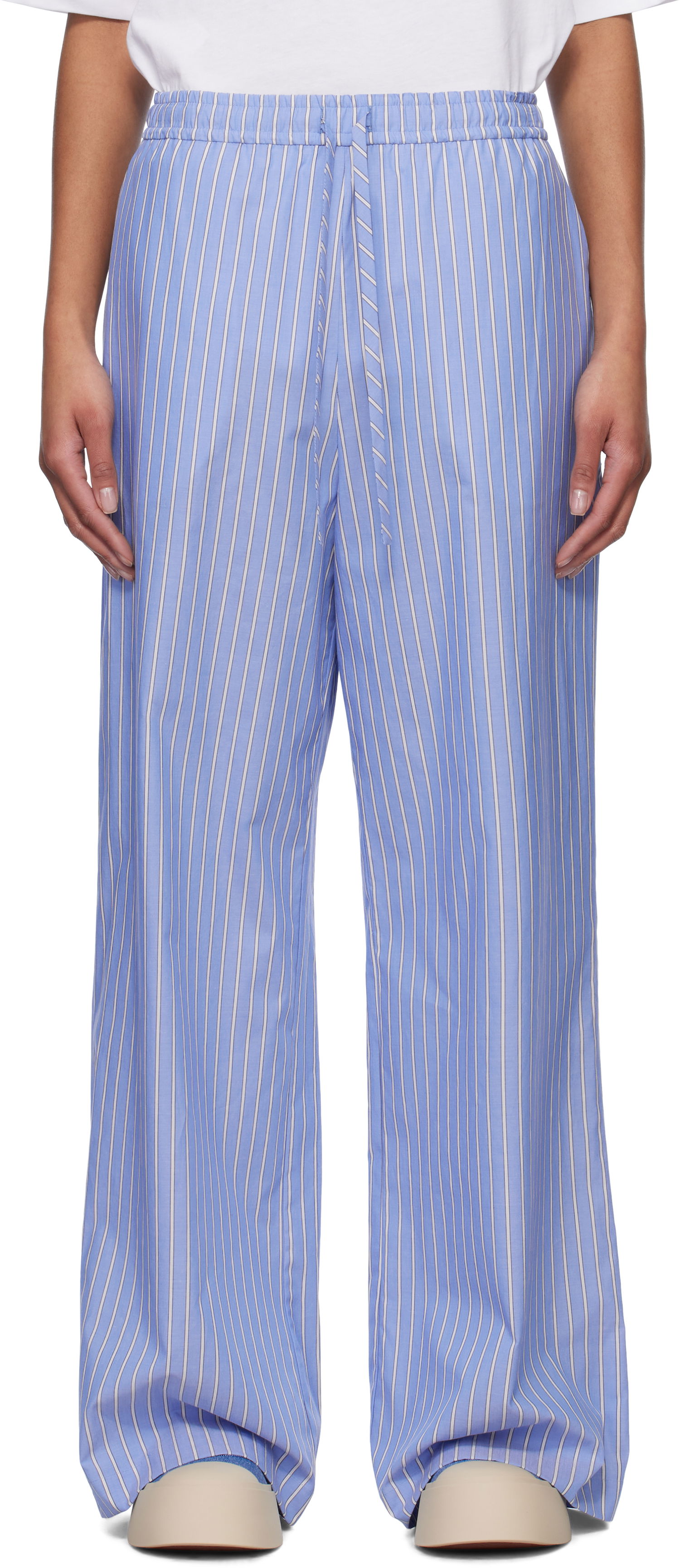 Панталони Marni Marni Loose Striped Trousers Синьо | PAMA0071S1 UTC455, 0