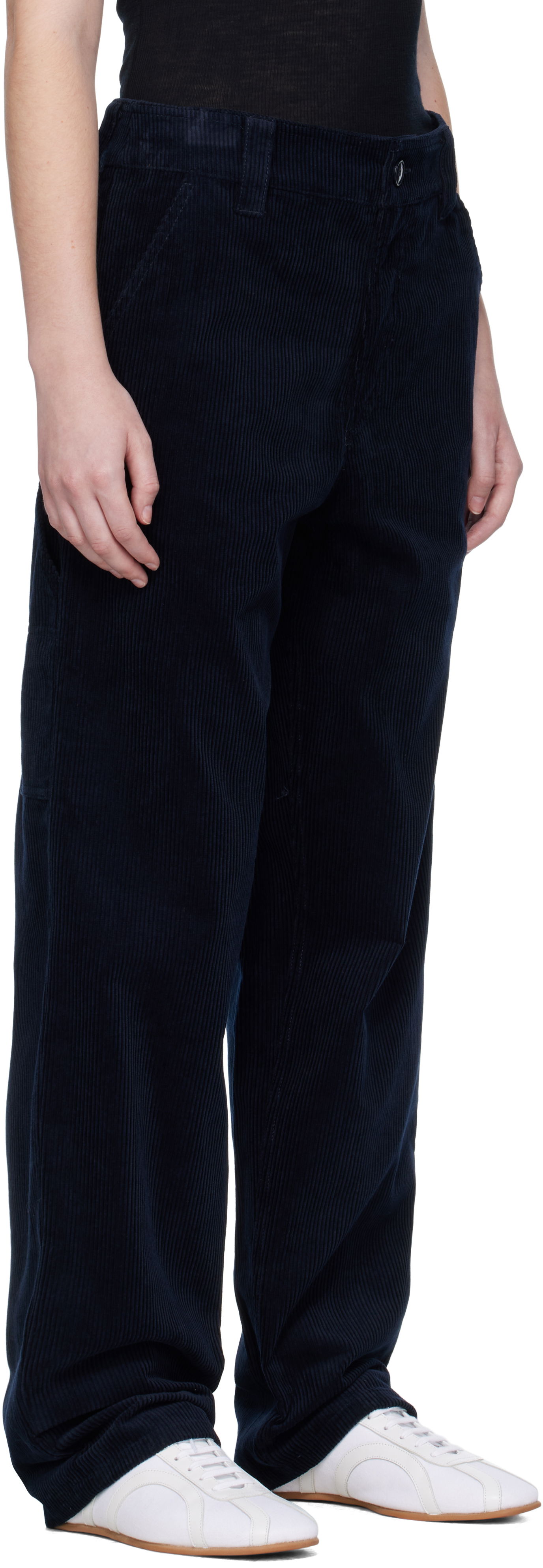Панталони A.P.C. A.P.C. Fergus Corduroy Pants Тъмно синьо | COHBB-M08500, 1