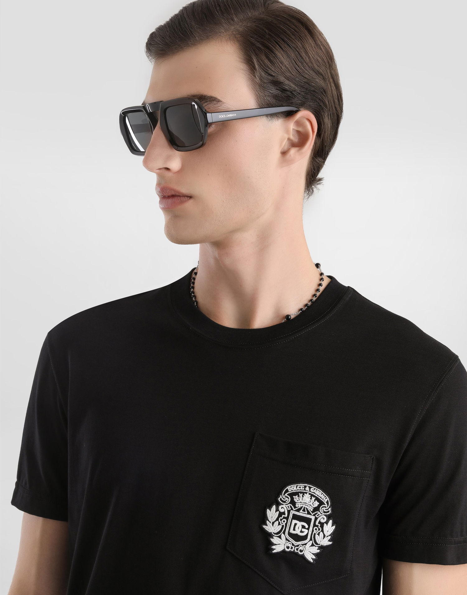 Тениска Dolce & Gabbana Dolce & Gabbana Cotton T-shirt With Embroidery Черно | G8RA2ZG7PZEN0000, 1