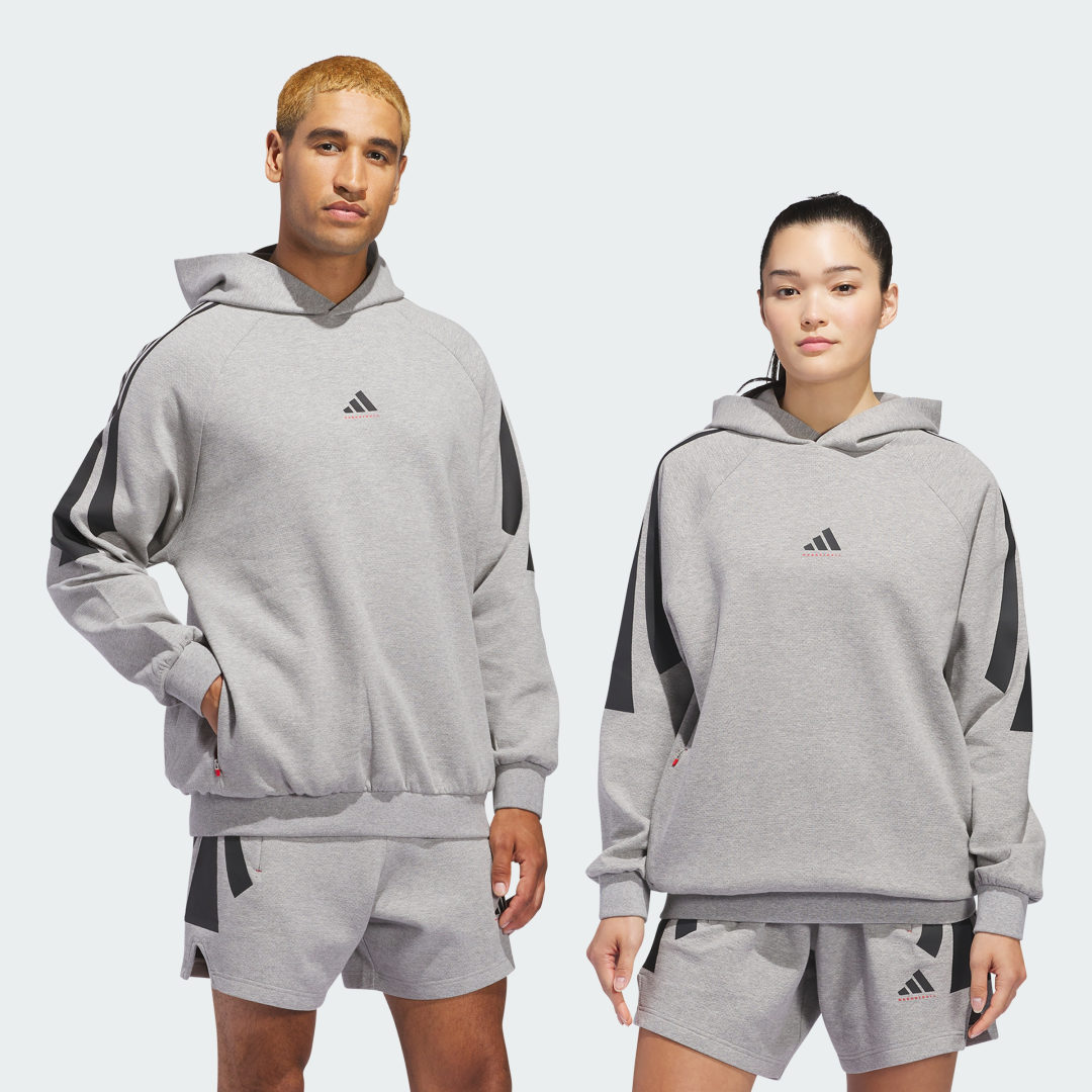 Суитчър adidas Performance Basketball Spacer Hoodie Сиво | JD7466, 1