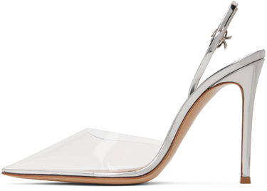Кецове и обувки Gianvito Rossi Ribbon D'Orsay 105 Slingback Heels Металик | G95359.15RIC.PLM, 2