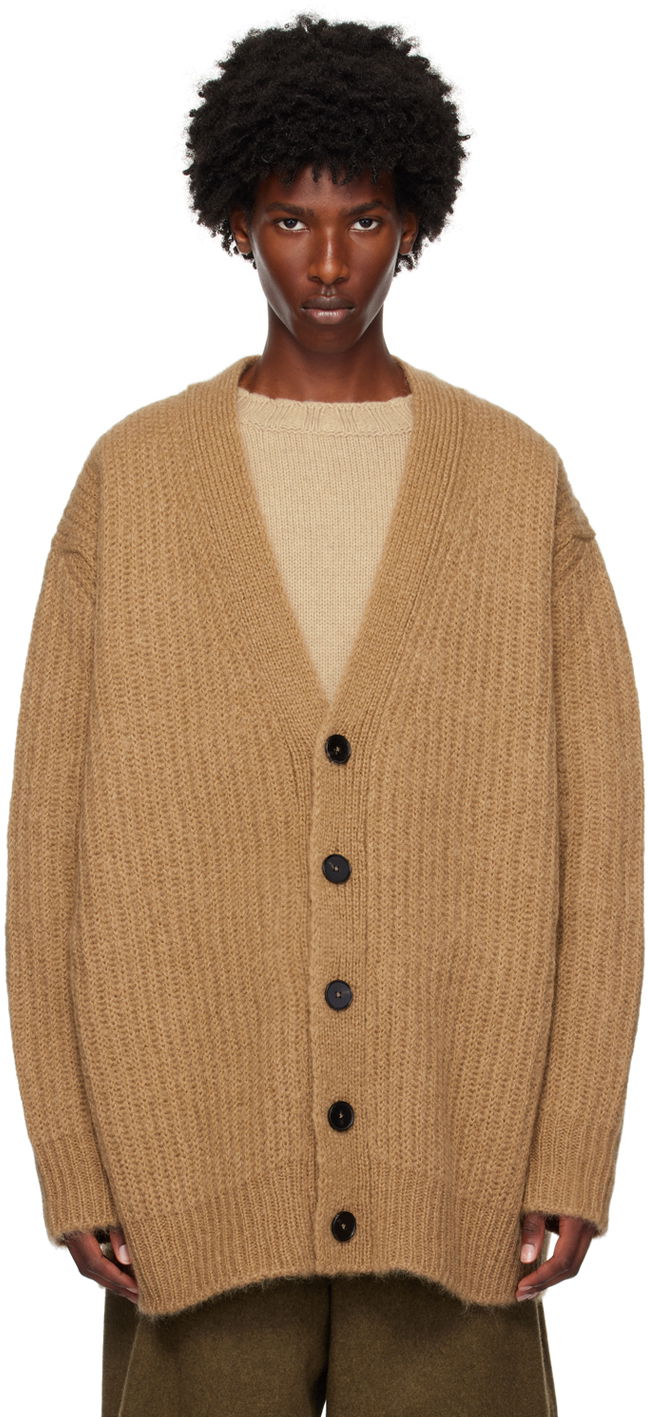 Пуловер Jil Sander Brown Mohair Cardigan Бежово | J22HP0030_J14715