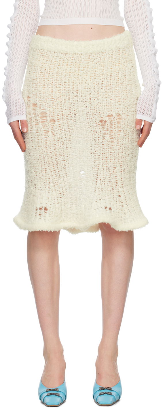 Пола Acne Studios Flared Midi Skirt Бяло | AF0329-, 0