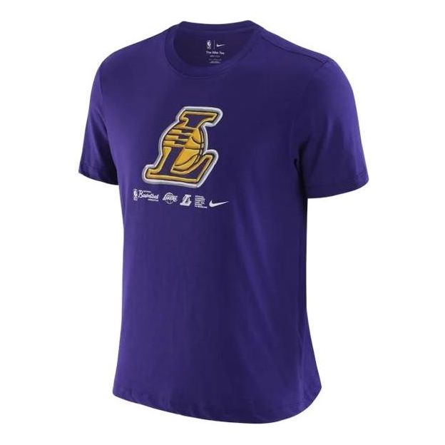 Тениска Nike Los Angeles Lakers Logo Alphabet T-Shirt Лилаво | DH6793-547