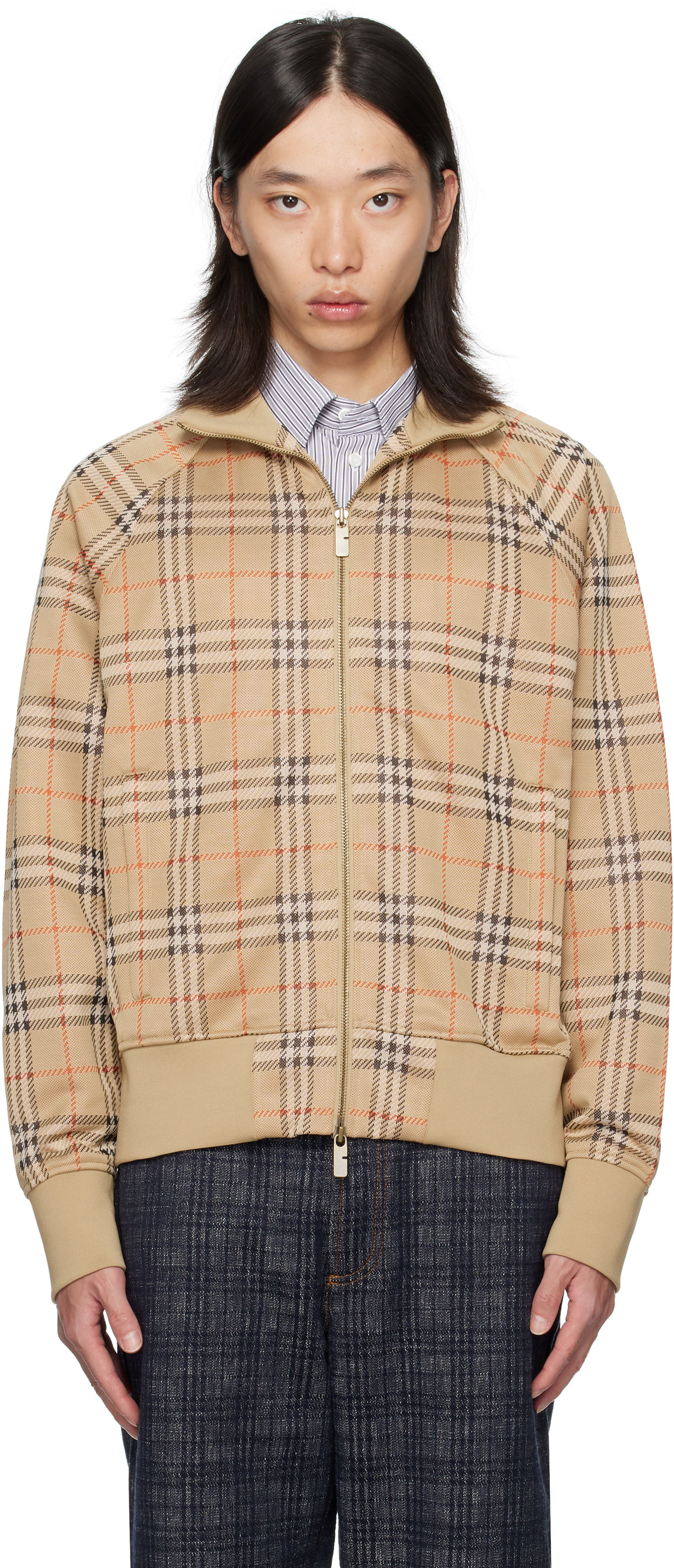 Комплект Burberry Burberry Check Track Jacket Бежово | 8113844, 0