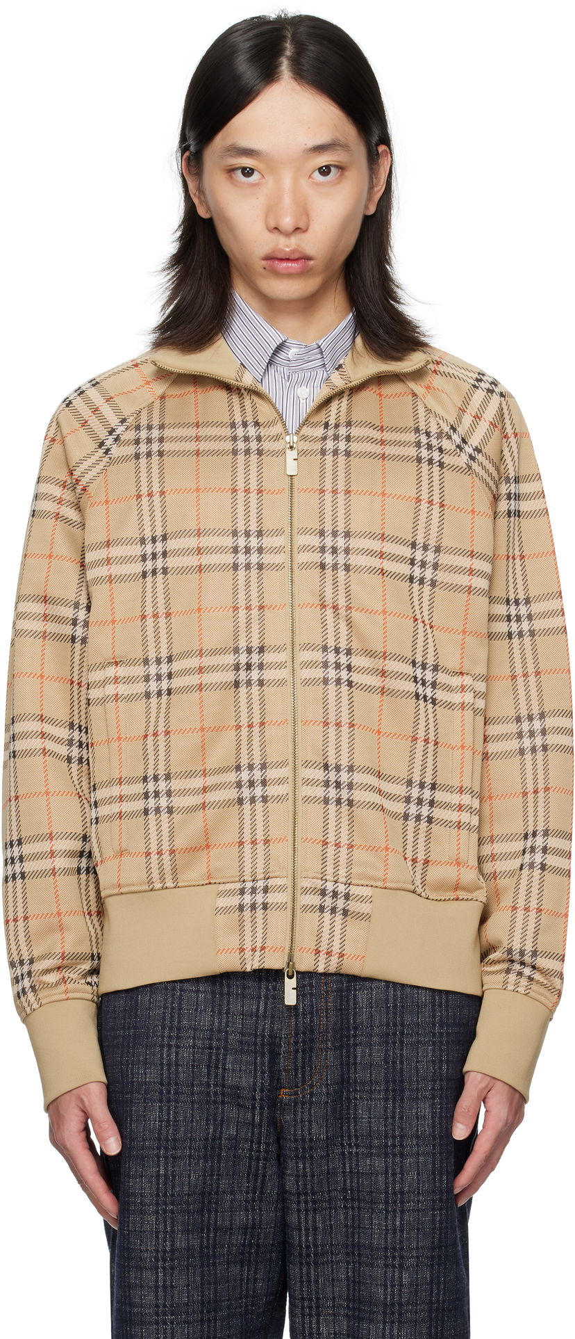 Комплект Burberry Burberry Check Track Jacket Бежово | 8113844