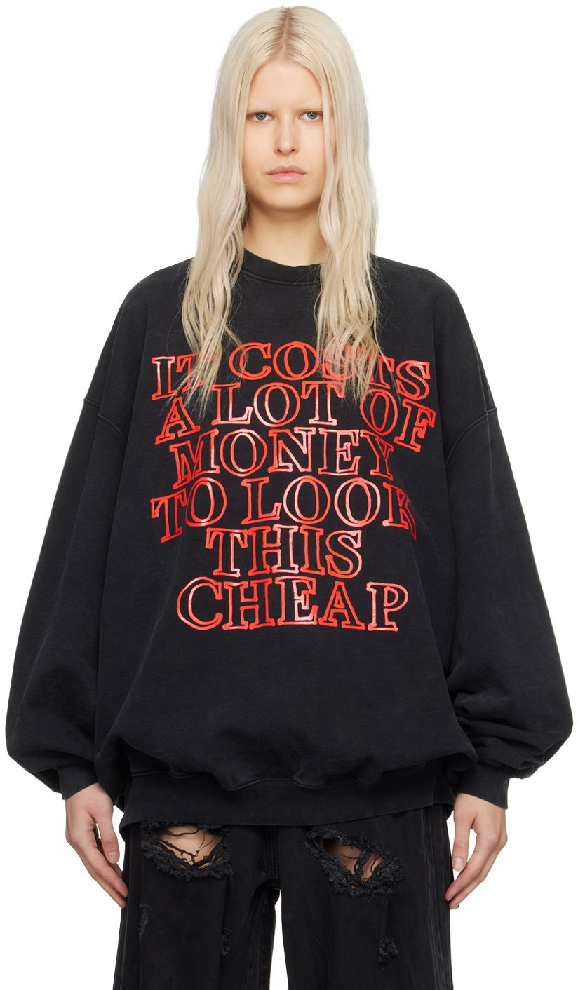 Суитчър VETEMENTS Very Expensive Sweatshirt Черно | UE64CW300B, 0