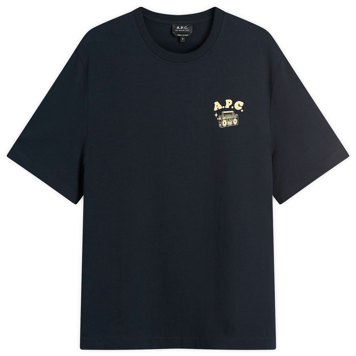Тениска A.P.C. Men's Disco Print T-Shirt, Size Small Тъмно синьо | COHGS-M26530-IAK, 0