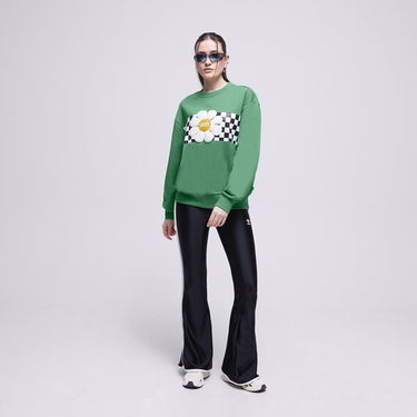 Суитчър Vans Oversized Floral Crew Sweatshirt Зелено | VN00074EBR1, 2