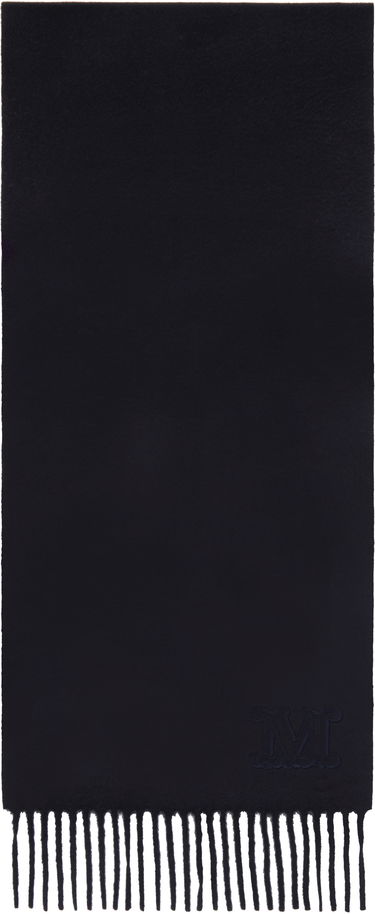 Шал Max Mara Embroidered Logo Wool Scarf Тъмно синьо | 2424546312600 MM02232, 0