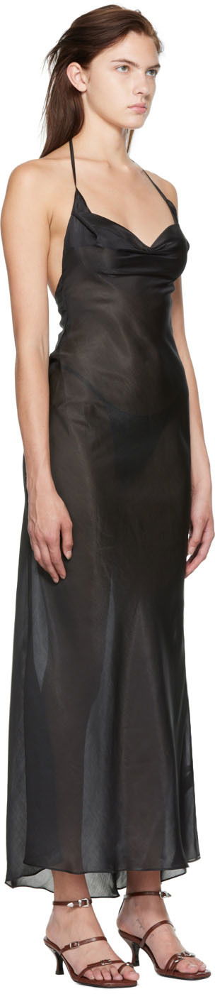 Pокля GUIZIO Guizio Exclusive Halter Neck Maxi Dress Черно | SD 3, 1