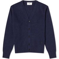 Пуловер AMI Tonal Heart Cashmere Cardigan Тъмно синьо | HKC127-005-430, 1