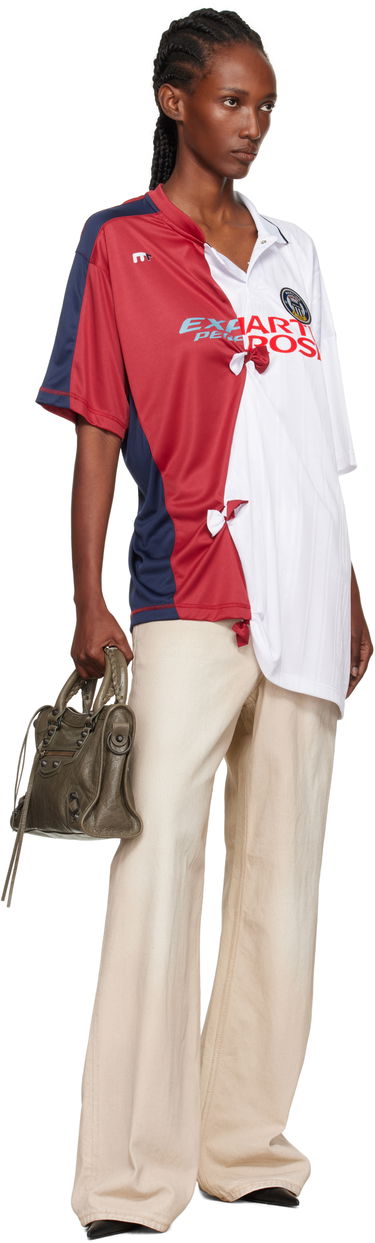 Тениска Martine Rose Martine Rose Collage Football Top Червено | 189JT14053, 3