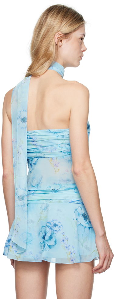 Пола GUIZIO Guizio Floral Print Wrap Around Tank Top Синьо | P24119W101, 2