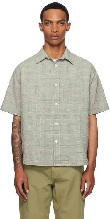 Риза NORSE PROJECTS Norse Projects Mo Oversized Check Short Sleeve Shirt Зелено | N40-0827, 0