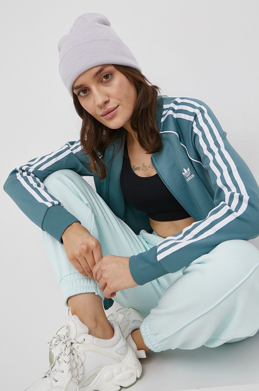 Спортни панталони adidas Originals Essentials Studio Fleece Pant Тюркоазено | HD6808, 1