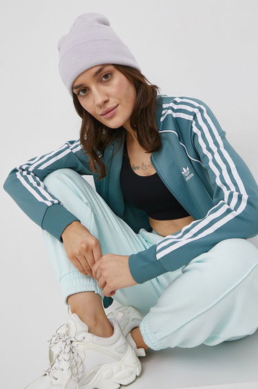 Спортни панталони adidas Originals Essentials Studio Fleece Pant Тюркоазено | HD6808, 1