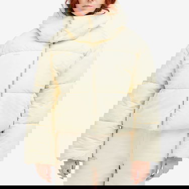 Пухо яке PANGAIA Pangaia FLWRDWN Recycled Nylon Cropped Puffer Jacket, Size Large Бежово | 100011686021, 2