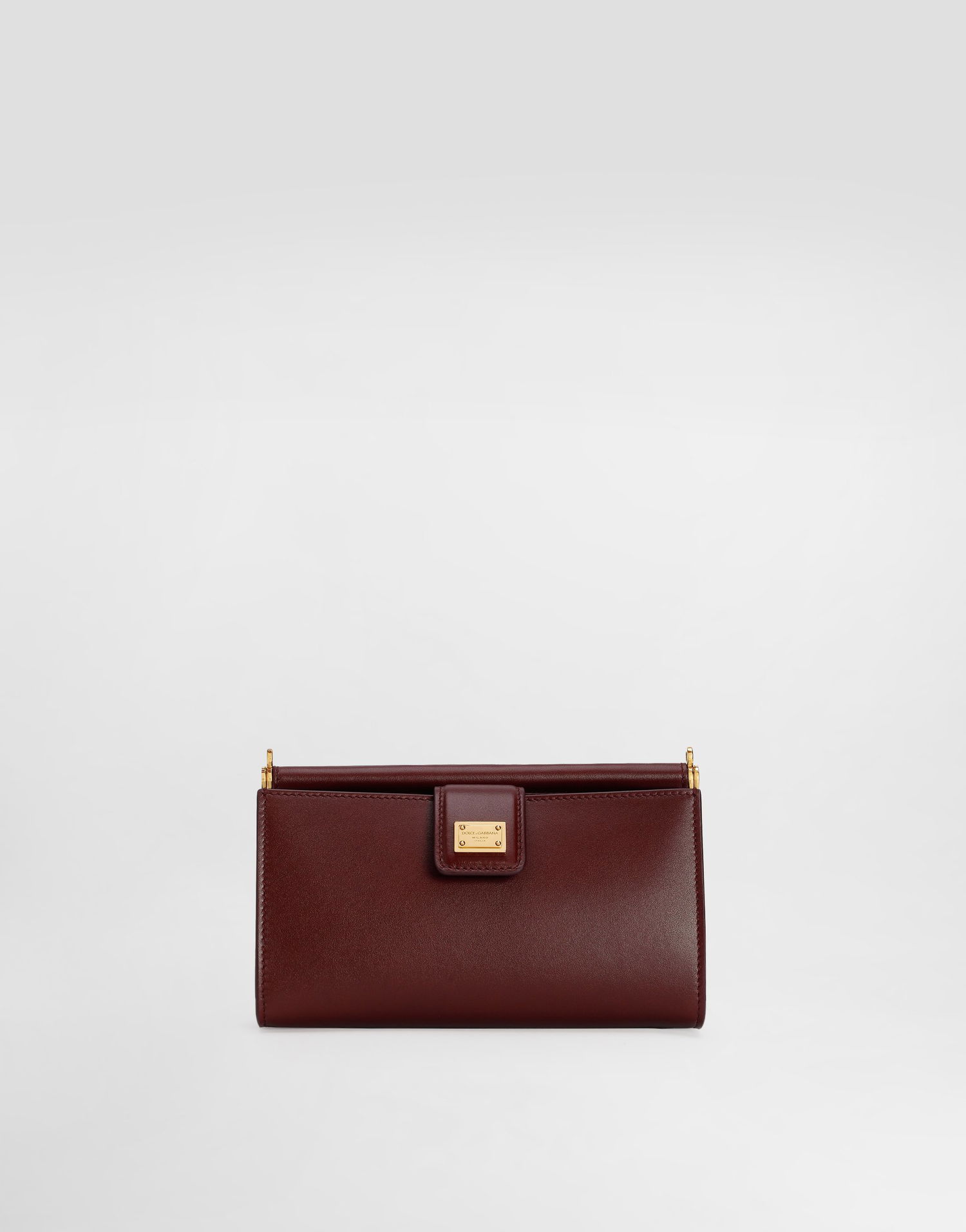 Дамска чанта Dolce & Gabbana Dolce & Gabbana Plongé Calfskin Phone Bag Бургунди | BI3367A9S2580346, 0
