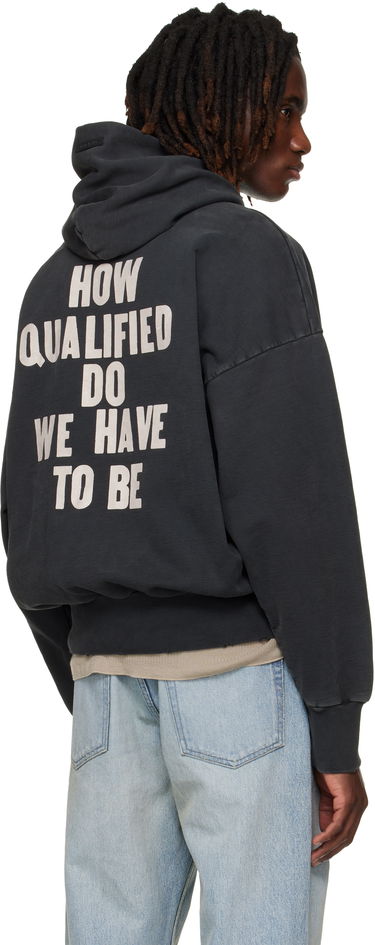 Суитчър Fear of God Oversized Distressed 'Qualified' Hoodie Черно | FG25FW12-12104BHF-001, 2